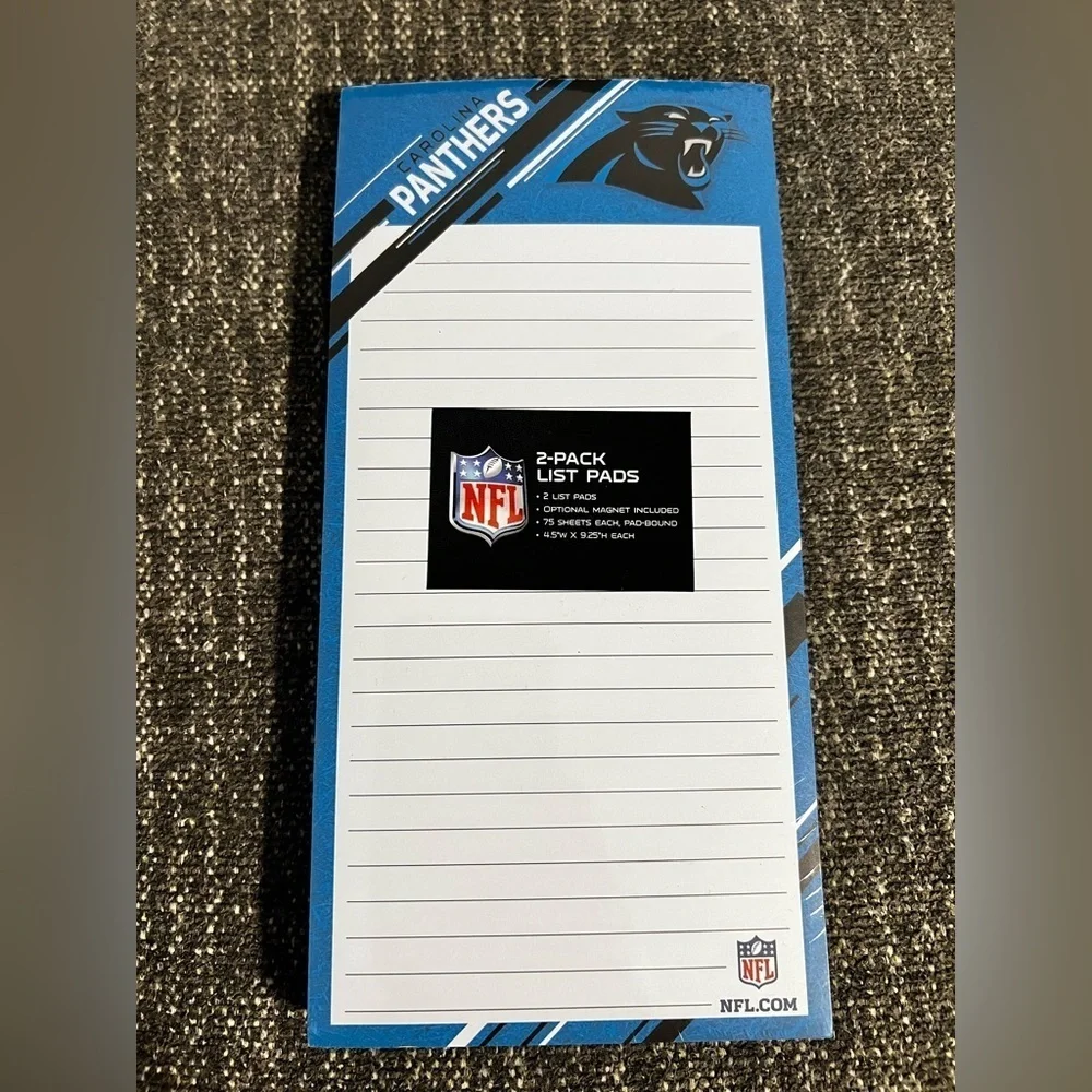 NWT Carolina Panthers 2 Pack List Pads
